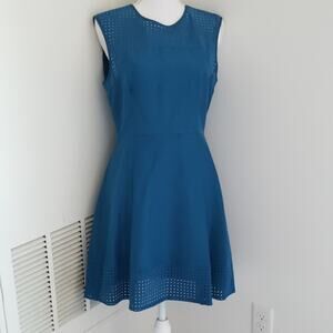 New J.Crew Peplum Flare Dress LaserCut Size 8 Jewel Tone Wedding Prom